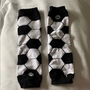 Soccer print baby leg warmers